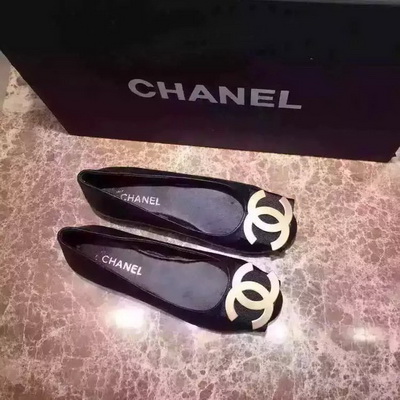 CHANEL Shallow mouth flat shoes Women--129